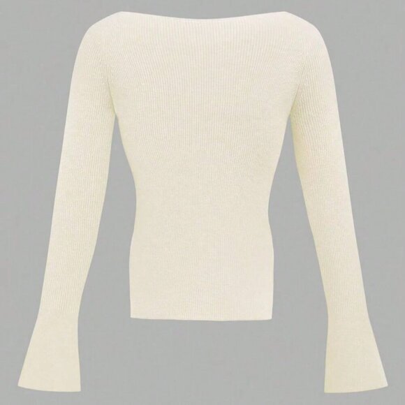 Apricot Casual Women's Ribbed Knit Top - Picture 3 of 6